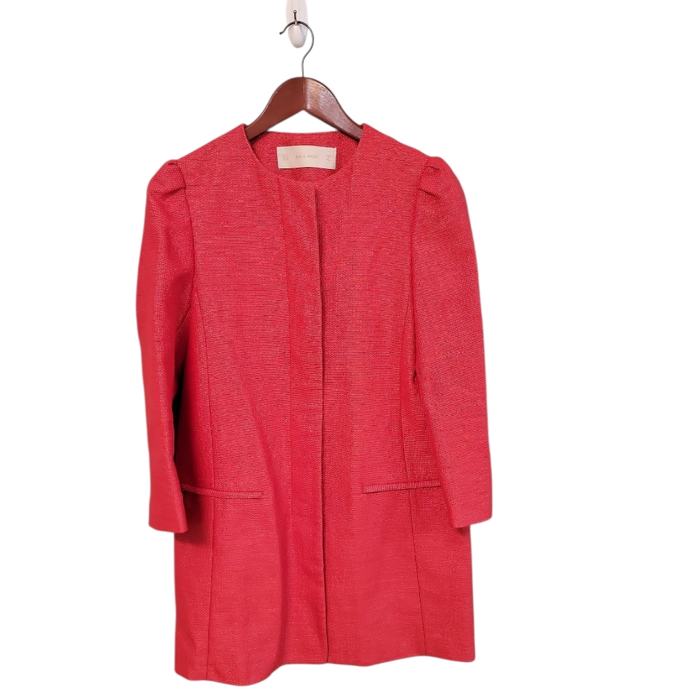 Zara Basic Elegant Red Women's Jacket Size Medium… - image 2